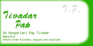 tivadar pap business card